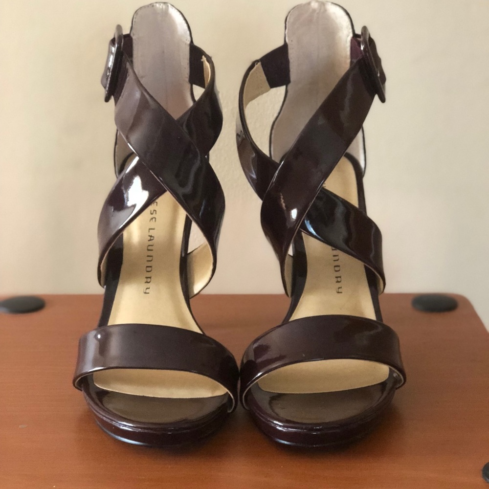 Burgundy Strappy Sandals